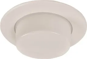 Monument Recessed Lighting 6 Inch  White Metal Vapor Trim With Drop Glass Lens For Use In Shower Area