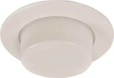 Monument Recessed Lighting 6 Inch  White Metal Vapor Trim With Drop Glass Lens For Use In Shower Area