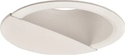 Monument Recessed Lighting 6 Inch  White Metal Wall Washer Trim With White Baffle