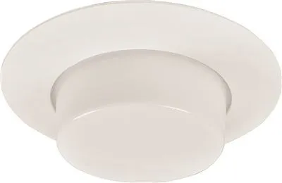 Monument Recessed Lighting 6 Inch  White Nonmetallic Vapor Trim With Drop Opal Lens For Use In Shower Area