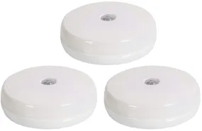 Motion Sensor Puck Lights, 3 Pack - Led Under Cabinet Lighting & Stair