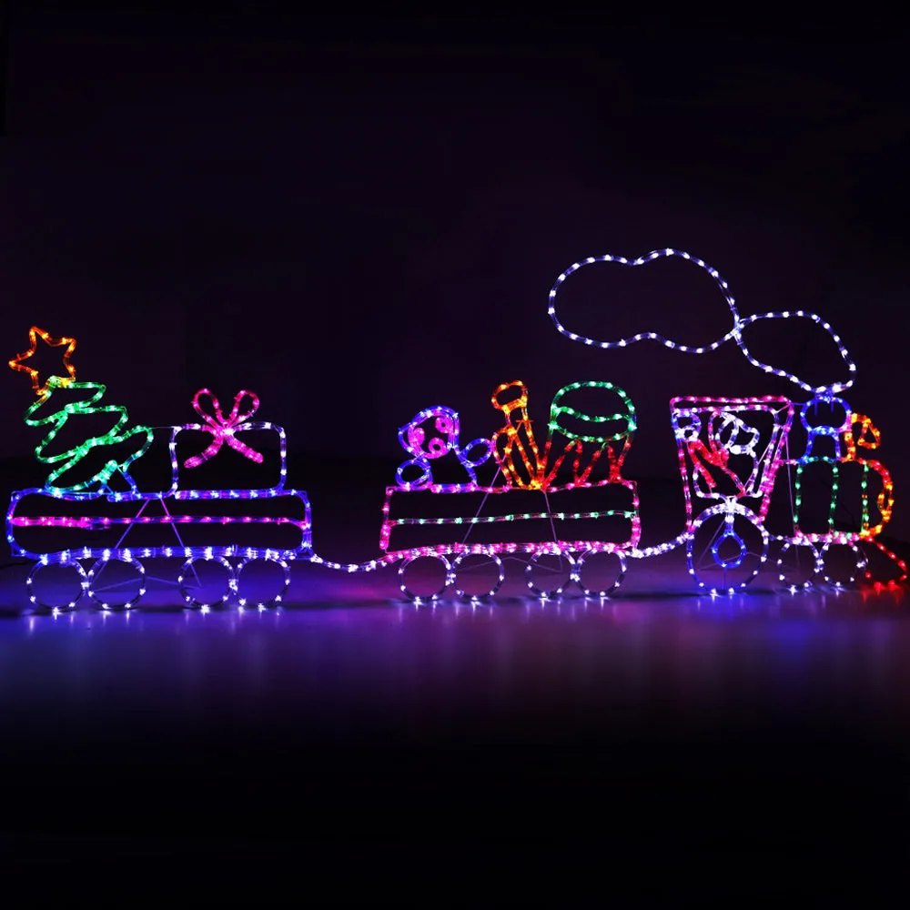 Multi-Colored LED Christmas Lights Train 210cm, Jingle Jollys