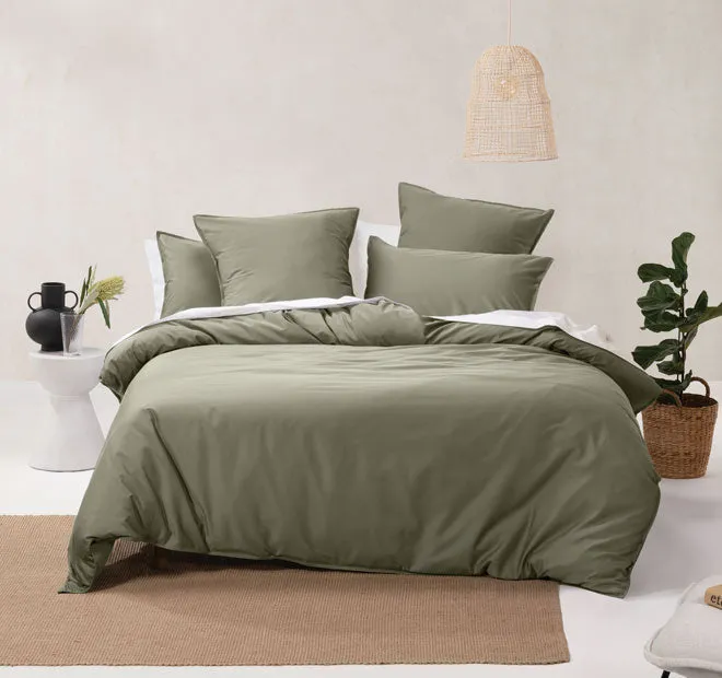 Nara 400THC Bamboo Cotton European Pillowcase Moss