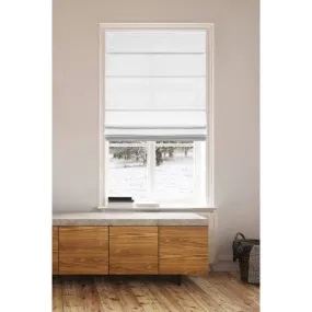 New - 30"x64" Cordless Light Filtering Roman Shade White - Lumi Home Furnishings