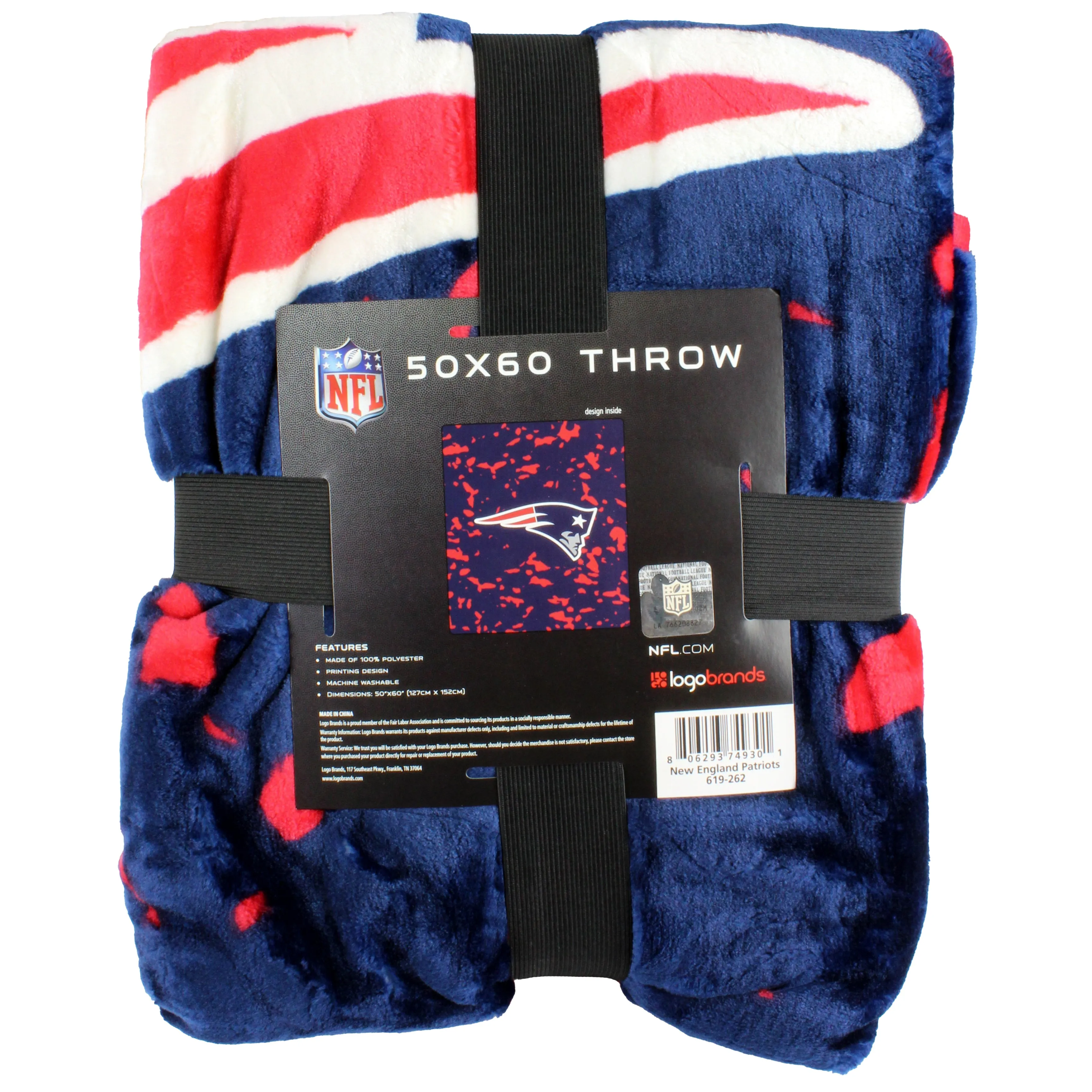 New England Patriots NFL Throw Blanket, 50" x 60"