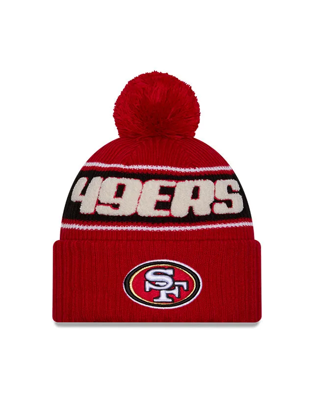 New Era Men's NFL San Francisco 49ers Sideline 24 Sport Pom Knit Toque