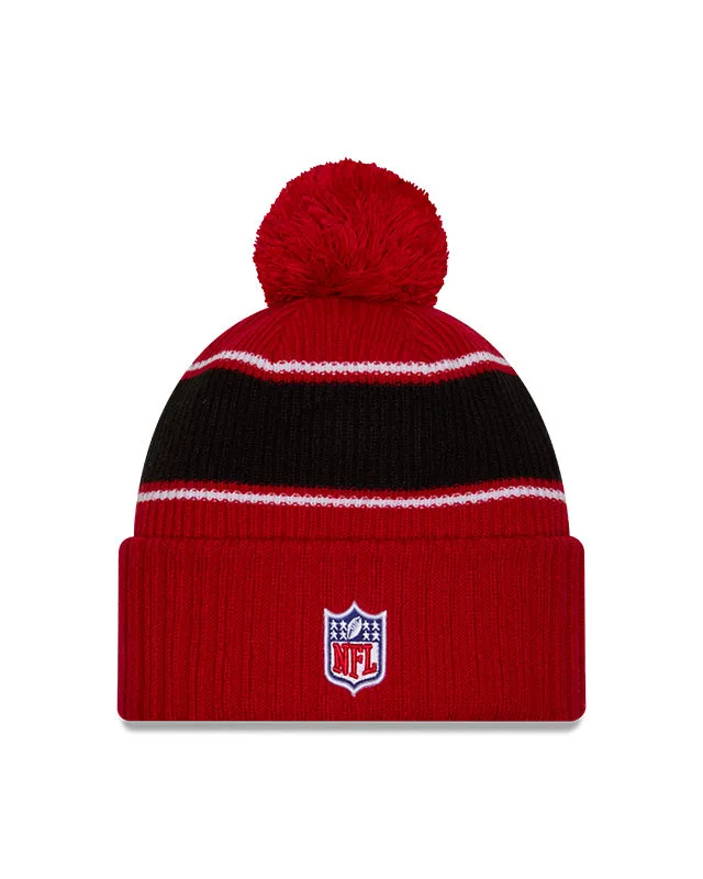 New Era Men's NFL San Francisco 49ers Sideline 24 Sport Pom Knit Toque