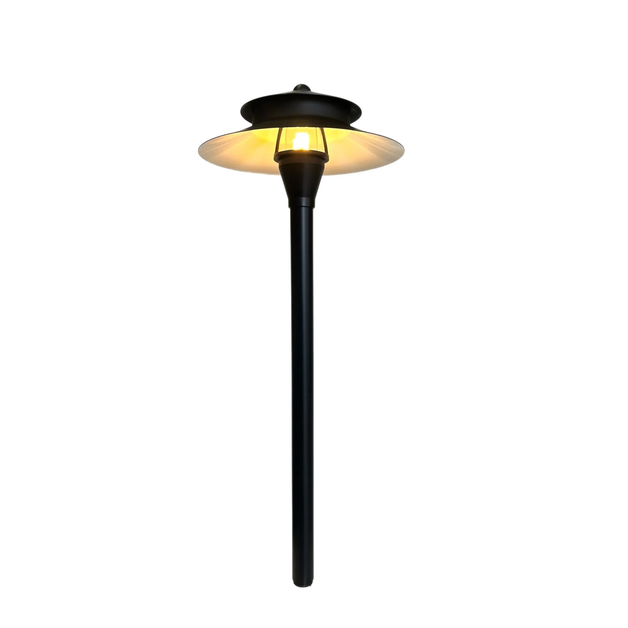 Noir Spectra - Black Solid Brass Two Tiered Pathway Light