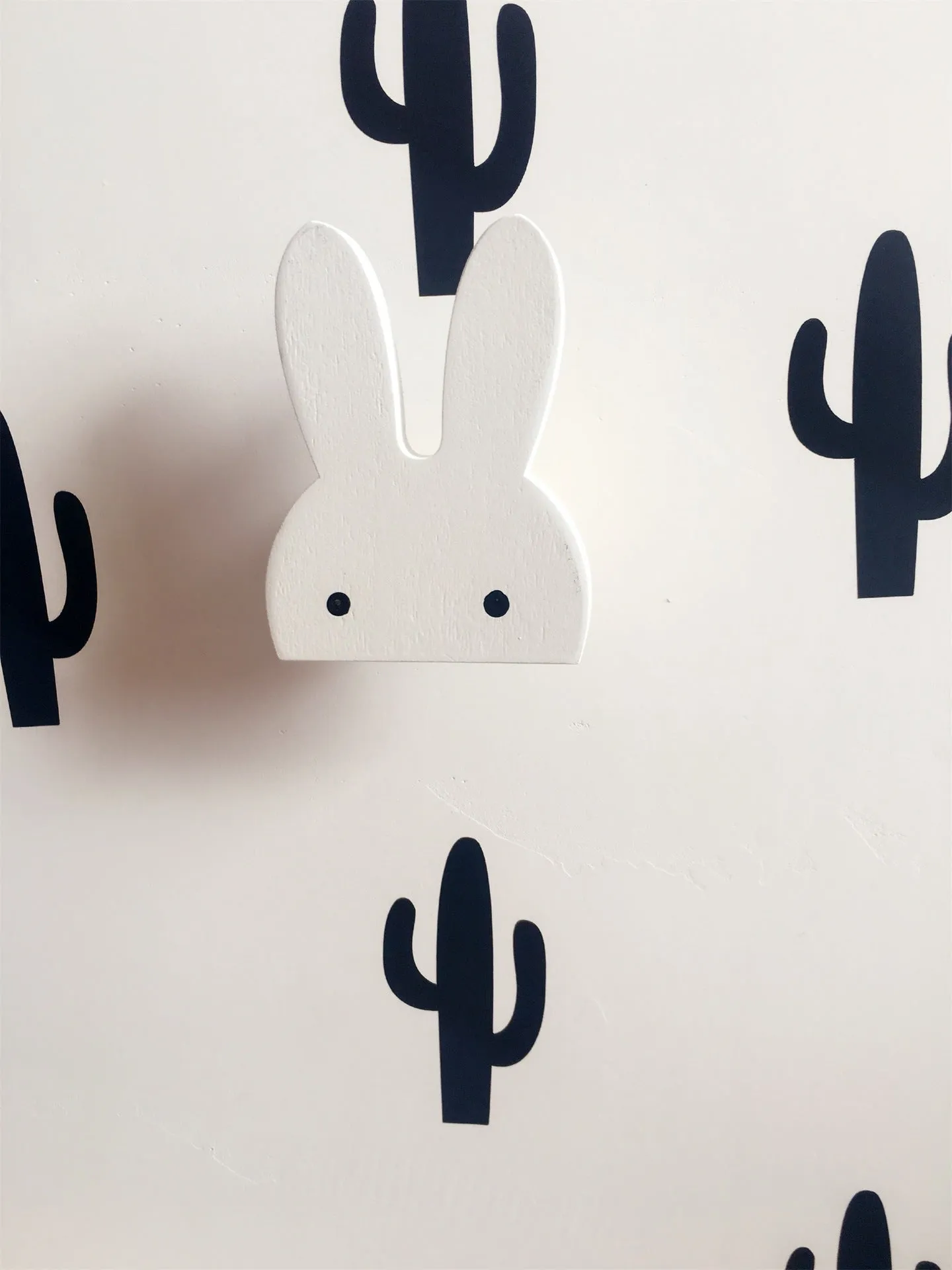 Nordic Style Wooden Rabbit Hook Wall Decoration