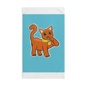 Orange Kitty Hand Towel