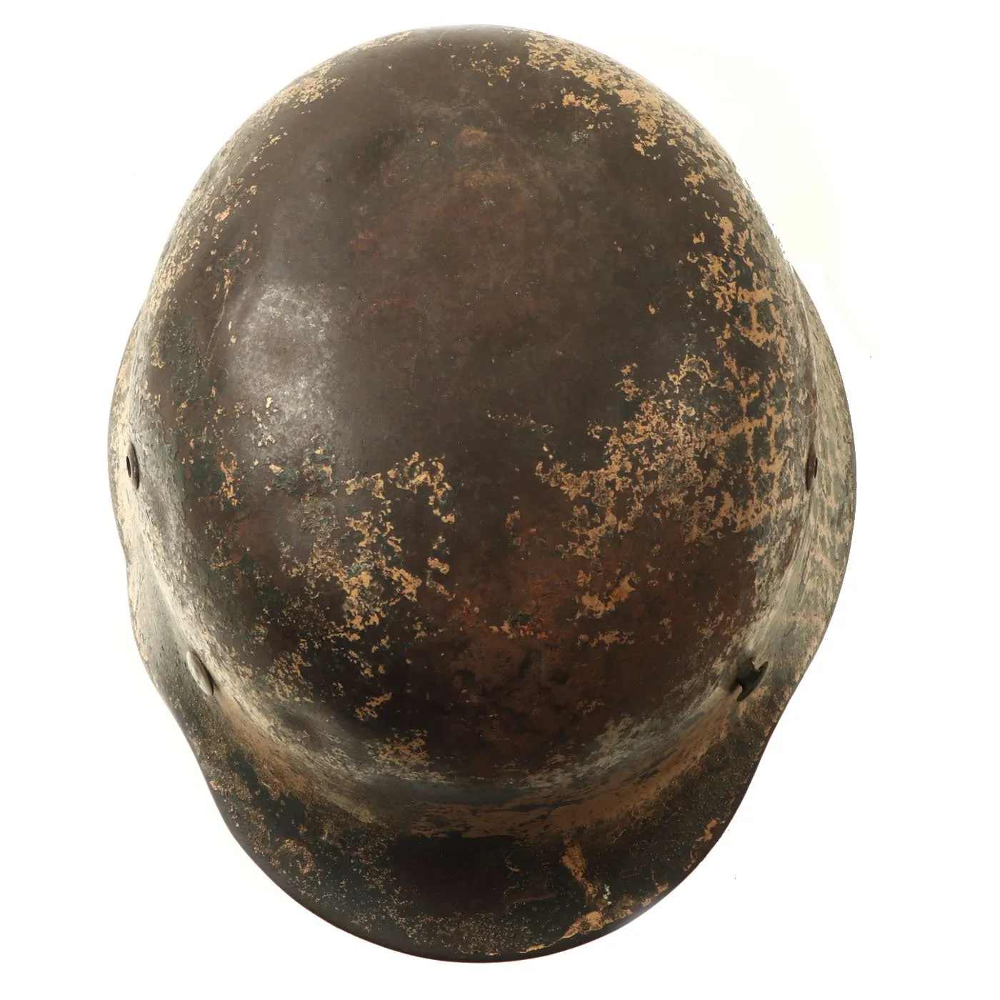 Original German WWII DAK Afrikakorps Net Camouflage M35 Helmet with 56cm Liner - Stamped SE64