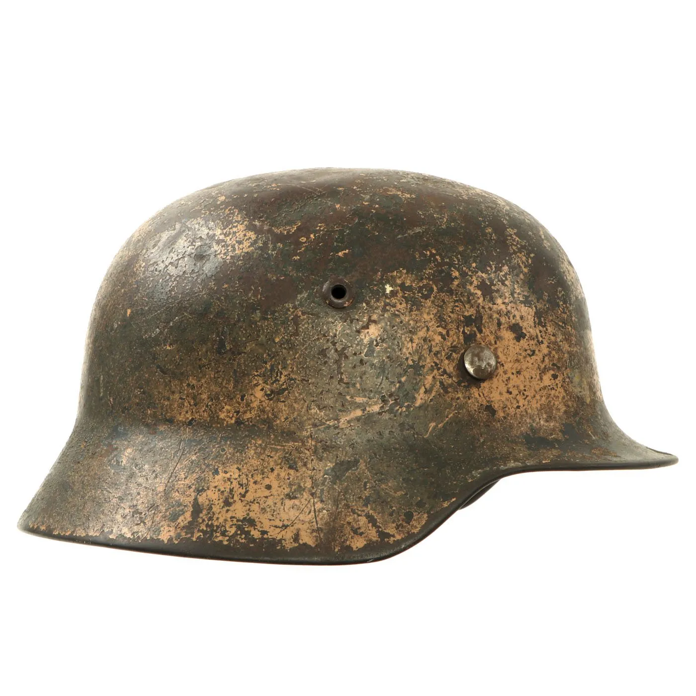 Original German WWII DAK Afrikakorps Net Camouflage M35 Helmet with 56cm Liner - Stamped SE64