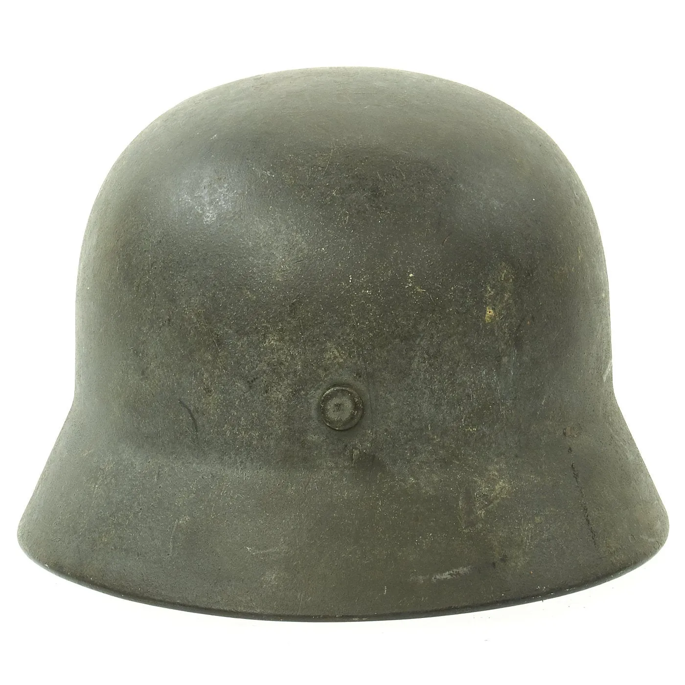 Original German WWII Double Decal NSDAP Civic Police M40 Steel Combat Helmet - marked Q64