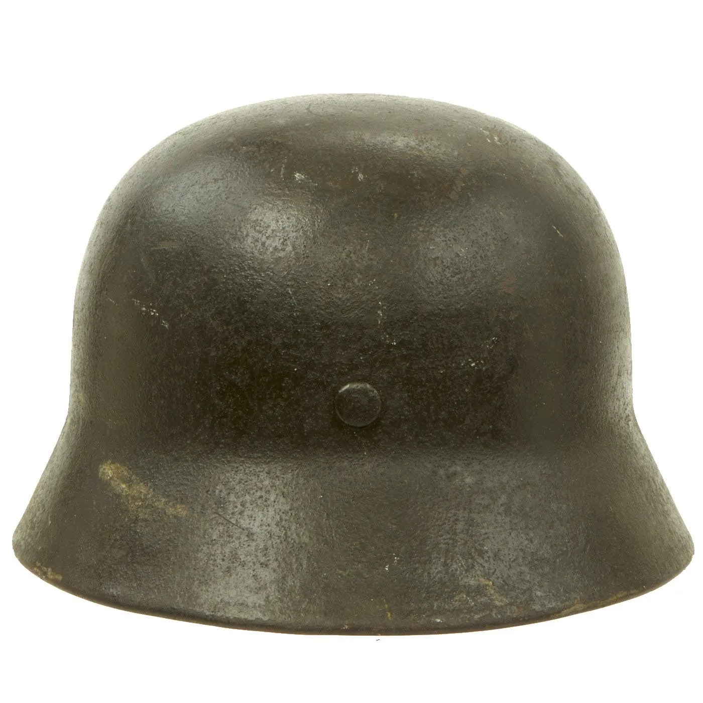 Original German WWII Extra Large M40 Single Decal Army Heer Helmet with 60cm Liner & Chinstrap - hkp68