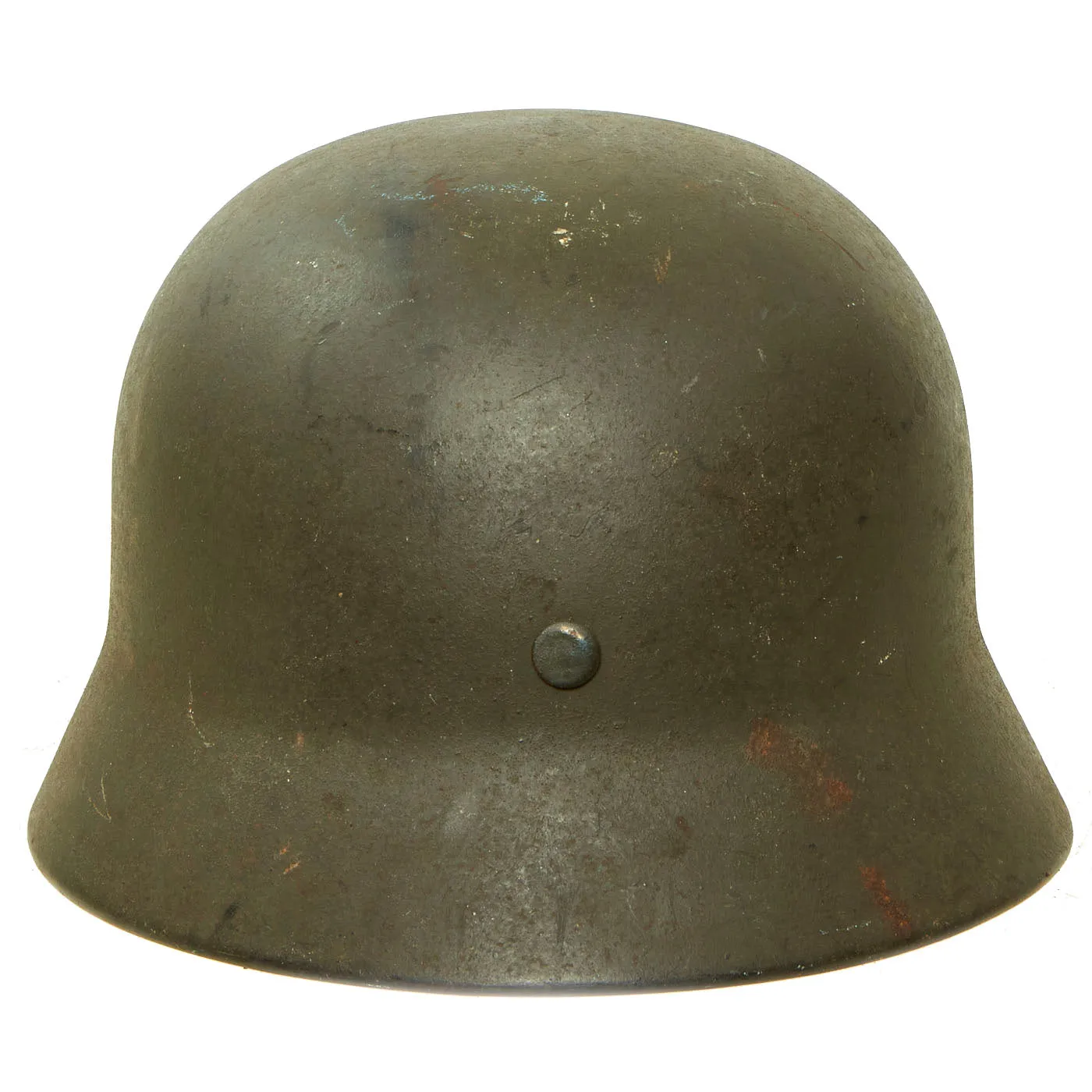 Original German WWII M40 Army Heer No Decal Helmet with 57cm Liner - Stamped Q64