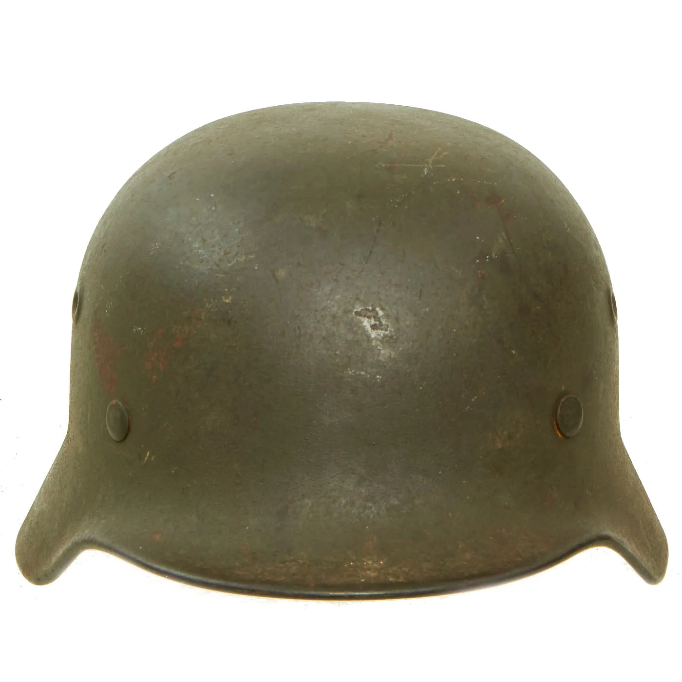 Original German WWII M40 Army Heer No Decal Helmet with 57cm Liner - Stamped Q64