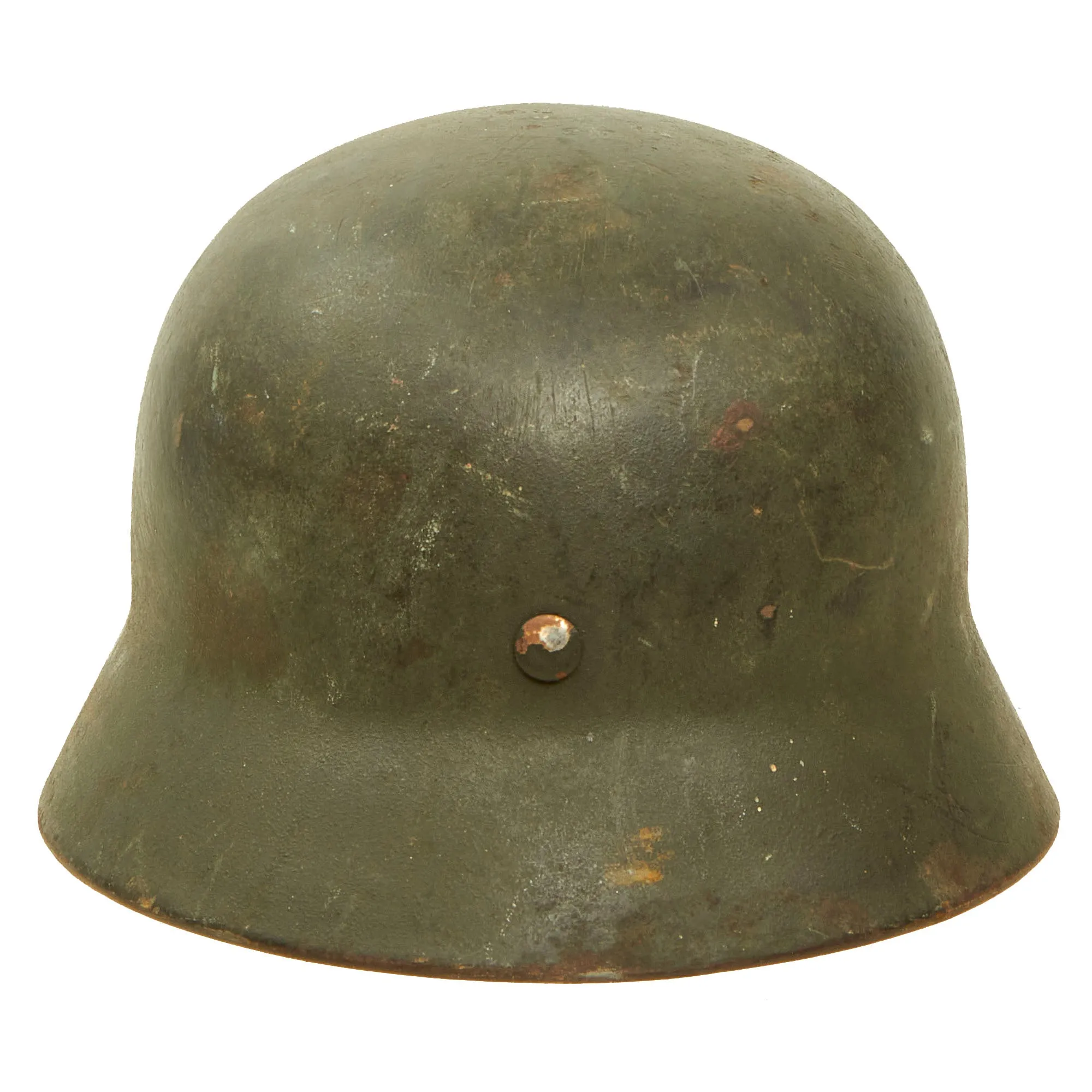 Original German WWII M40 Single Decal Army Heer Helmet with 54cm Liner & Chinstrap - EF62