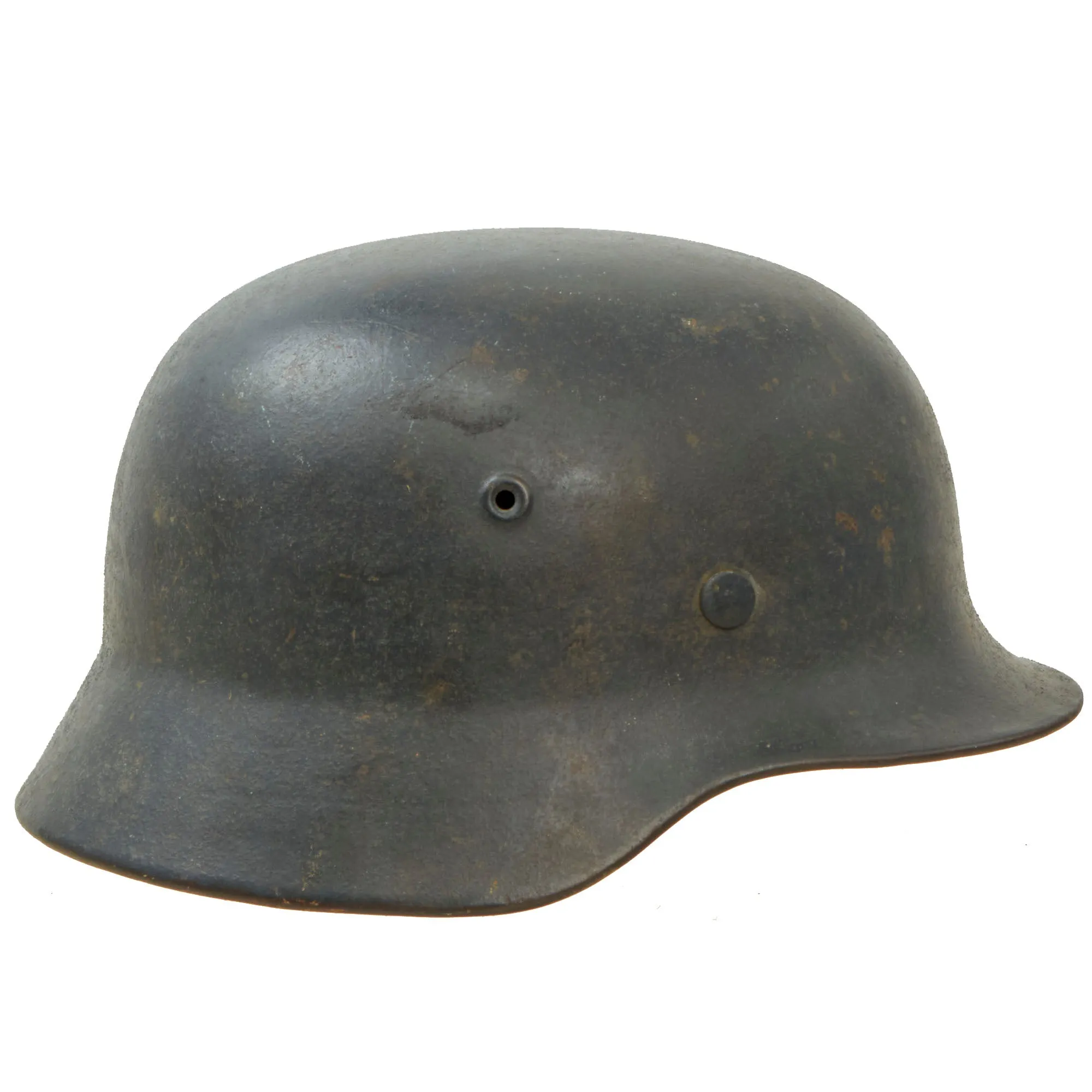 Original German WWII M40 Single Decal Luftwaffe Helmet with 1940 Dated Size 58 Liner- SE68