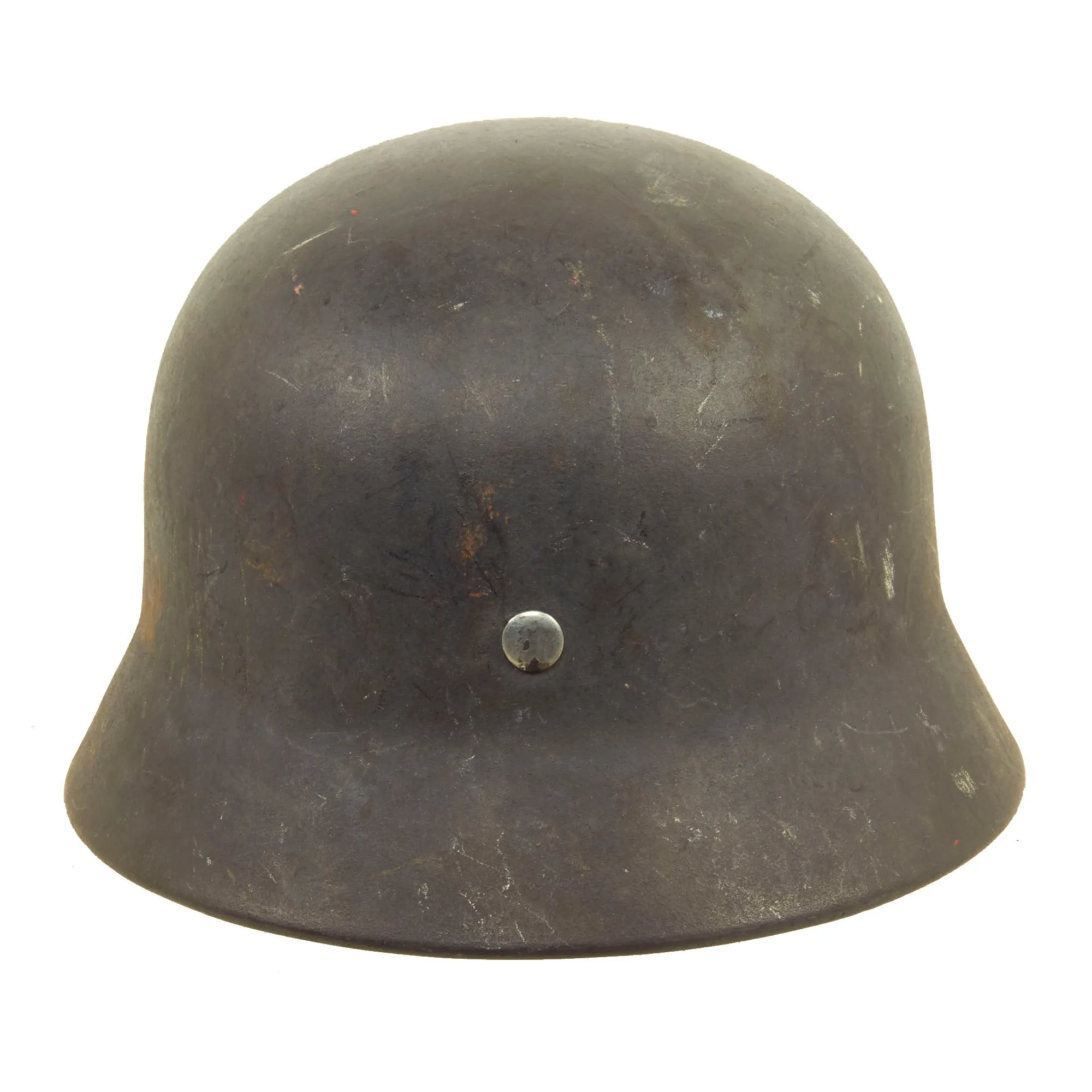 Original German WWII M40 Single Decal Luftwaffe Helmet with 1942 Dated Size 57 Liner & Chinstrap - Q64