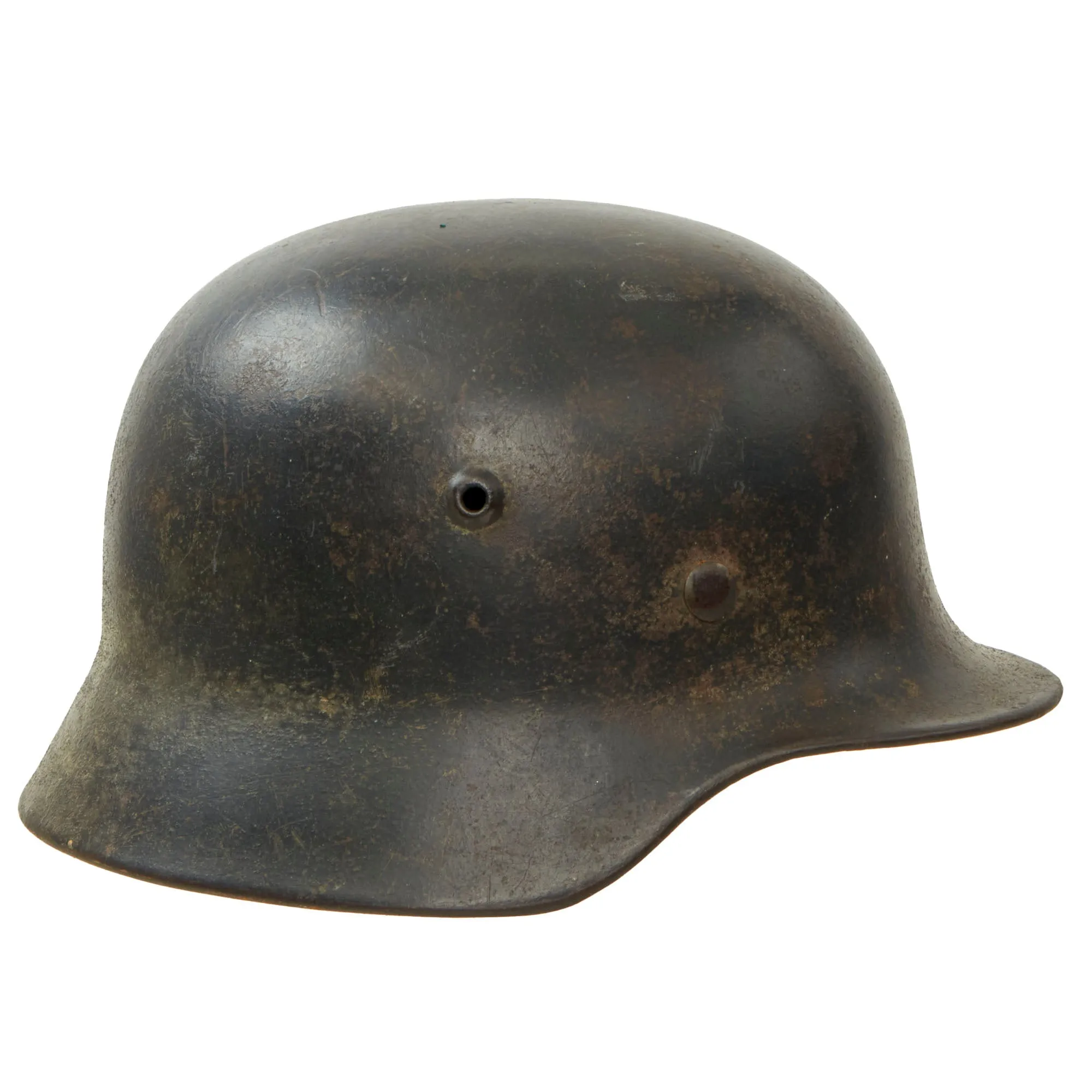 Original German WWII M40 Single Decal Luftwaffe Helmet with 55cm Liner & Broken Chinstrap - Stamped SE62