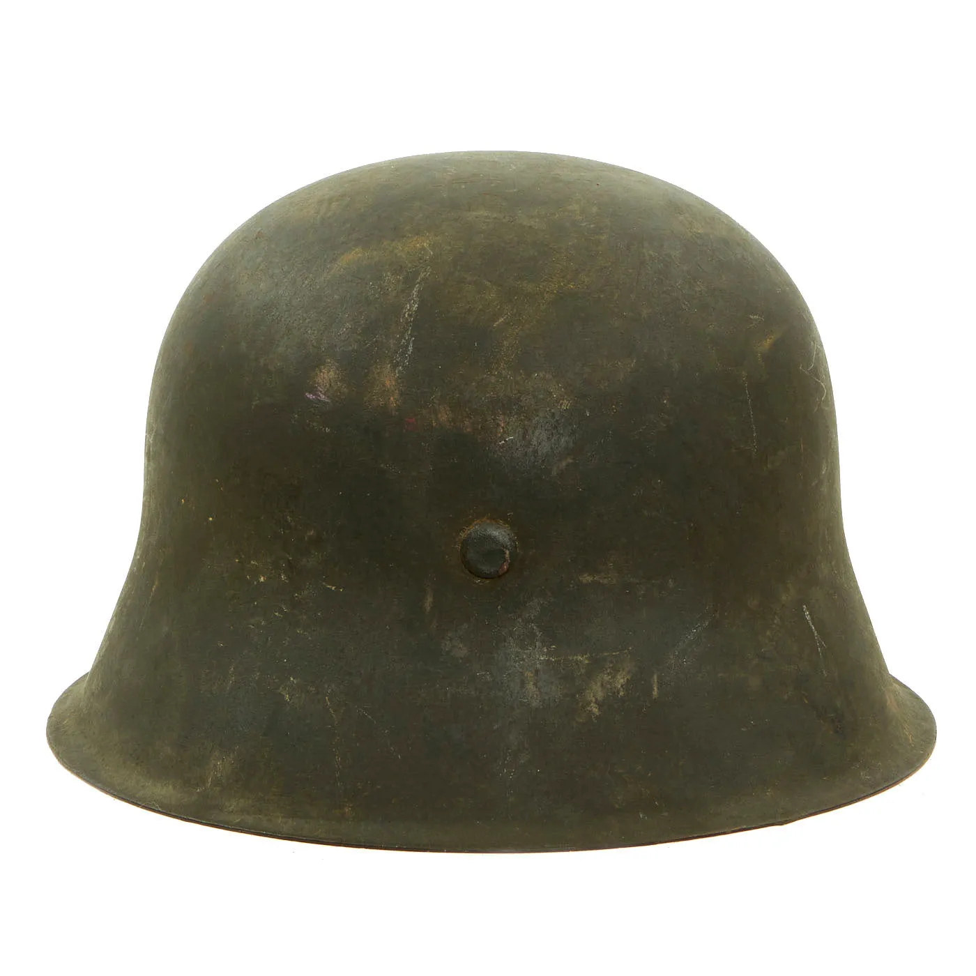 Original German WWII M42 Army Heer Helmet with Dome Stamp, 58cm Liner & Chinstrap - marked NS66