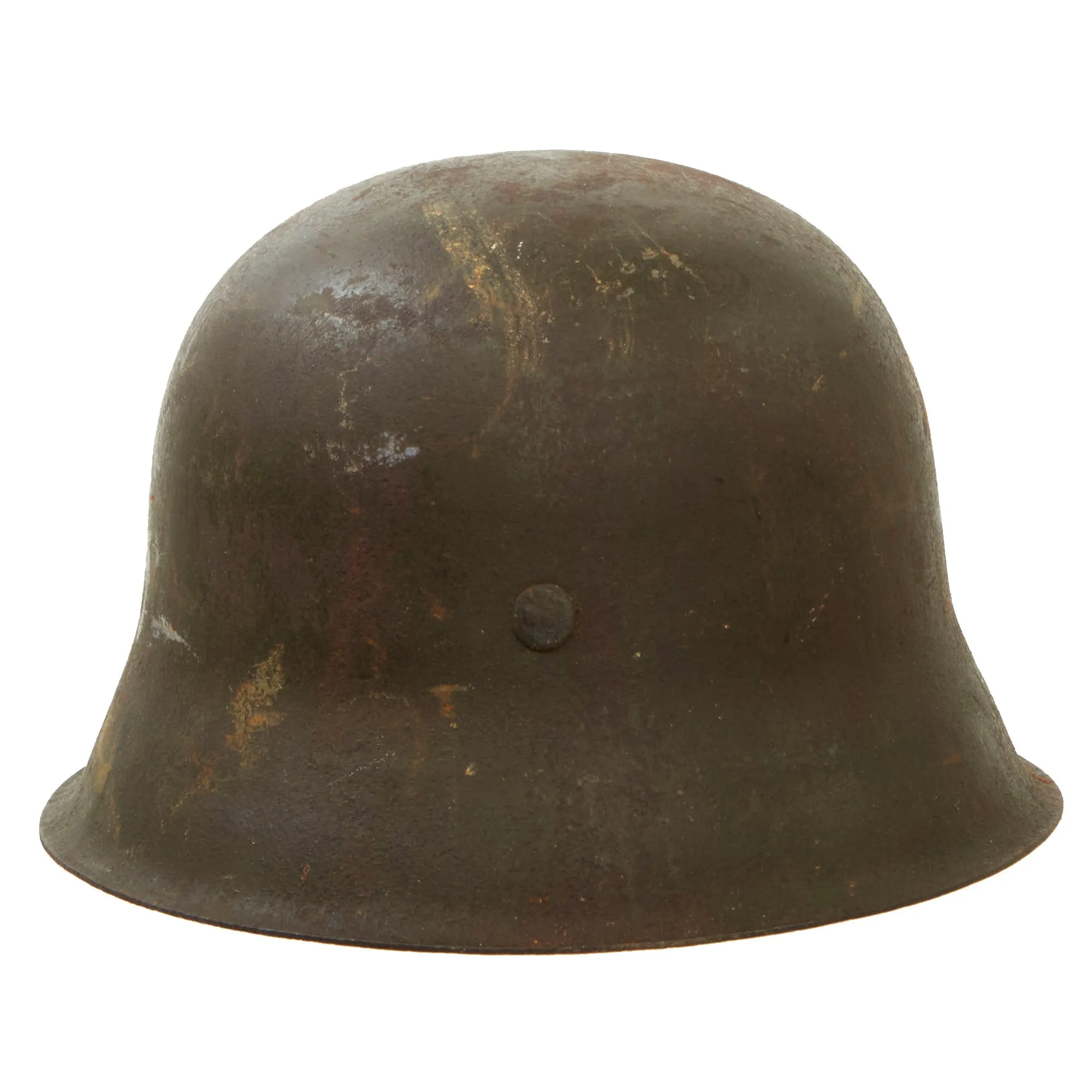 Original German WWII M42 Army Heer "No Decal" Helmet with Liner & Chinstrap - ckl64