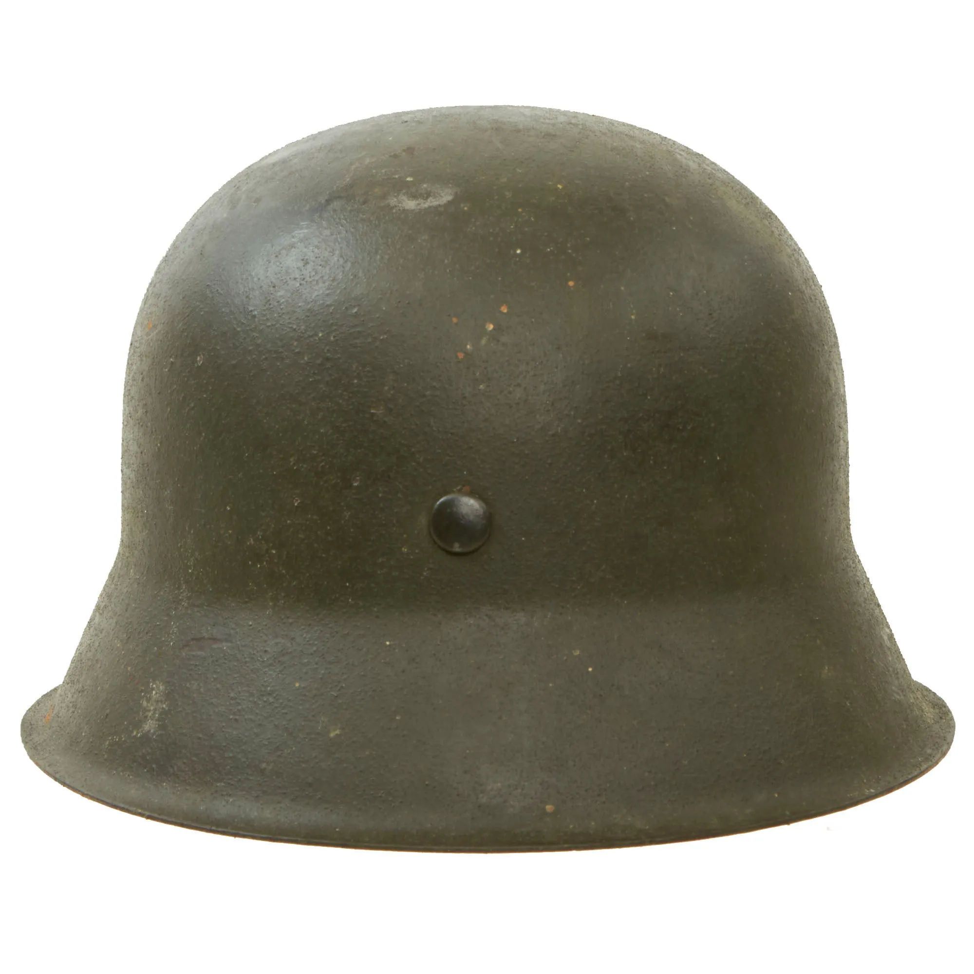 Original German WWII M42 Army Heer "No Decal" Textured Paint Helmet with 56cm Liner & Chinstrap - ckl64