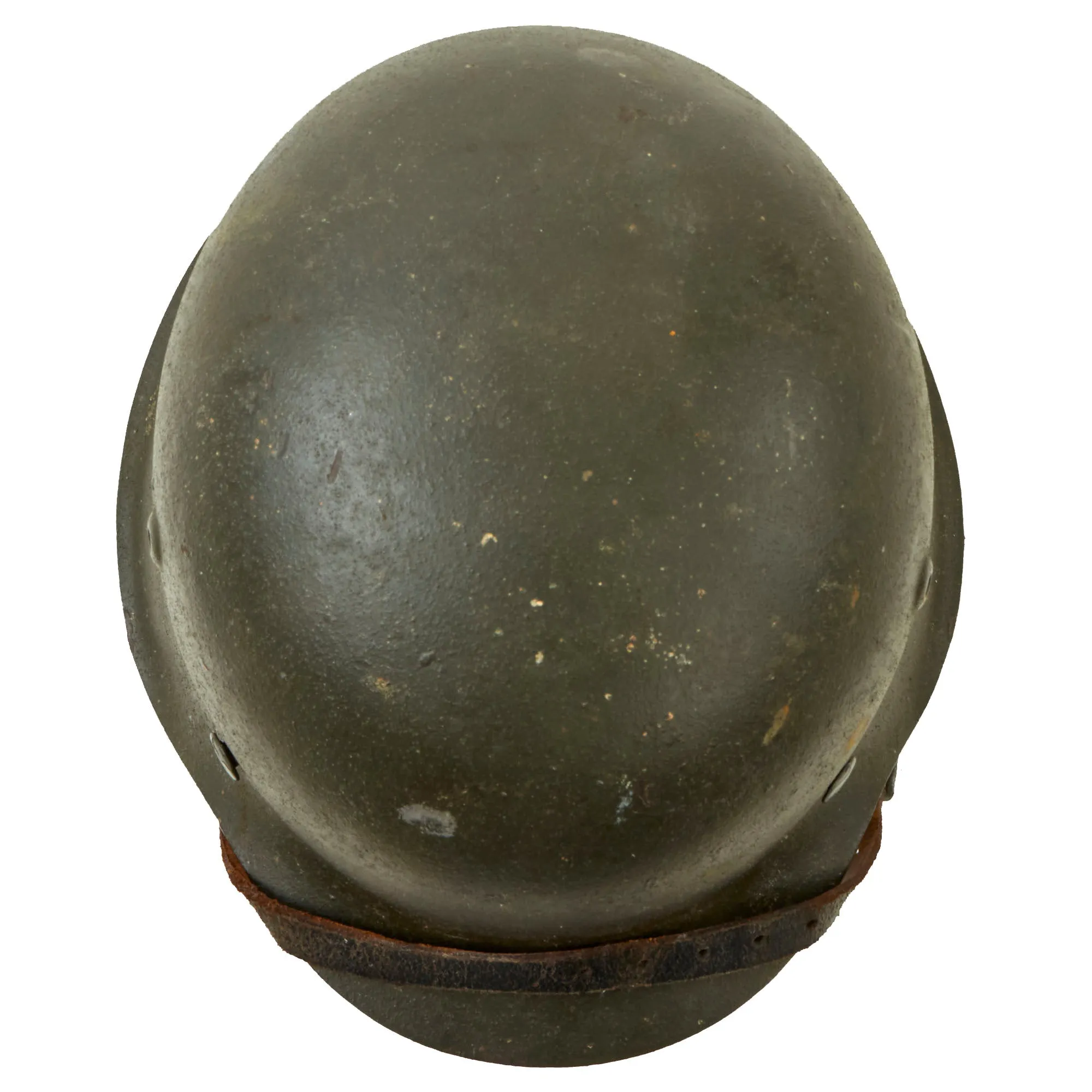 Original German WWII M42 Army Heer "No Decal" Textured Paint Helmet with 56cm Liner & Chinstrap - ckl64