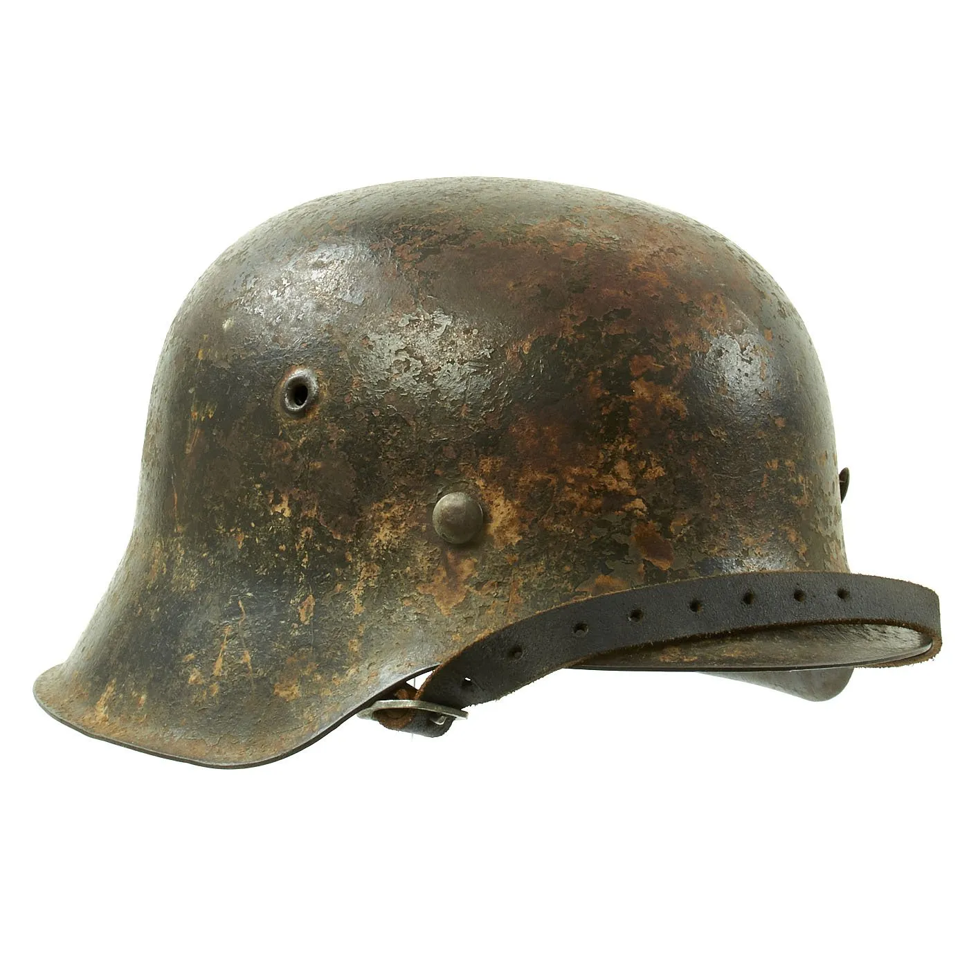 Original German WWII M42 Service Worn Single Decal Army Heer Helmet with 56cm Liner - ET64