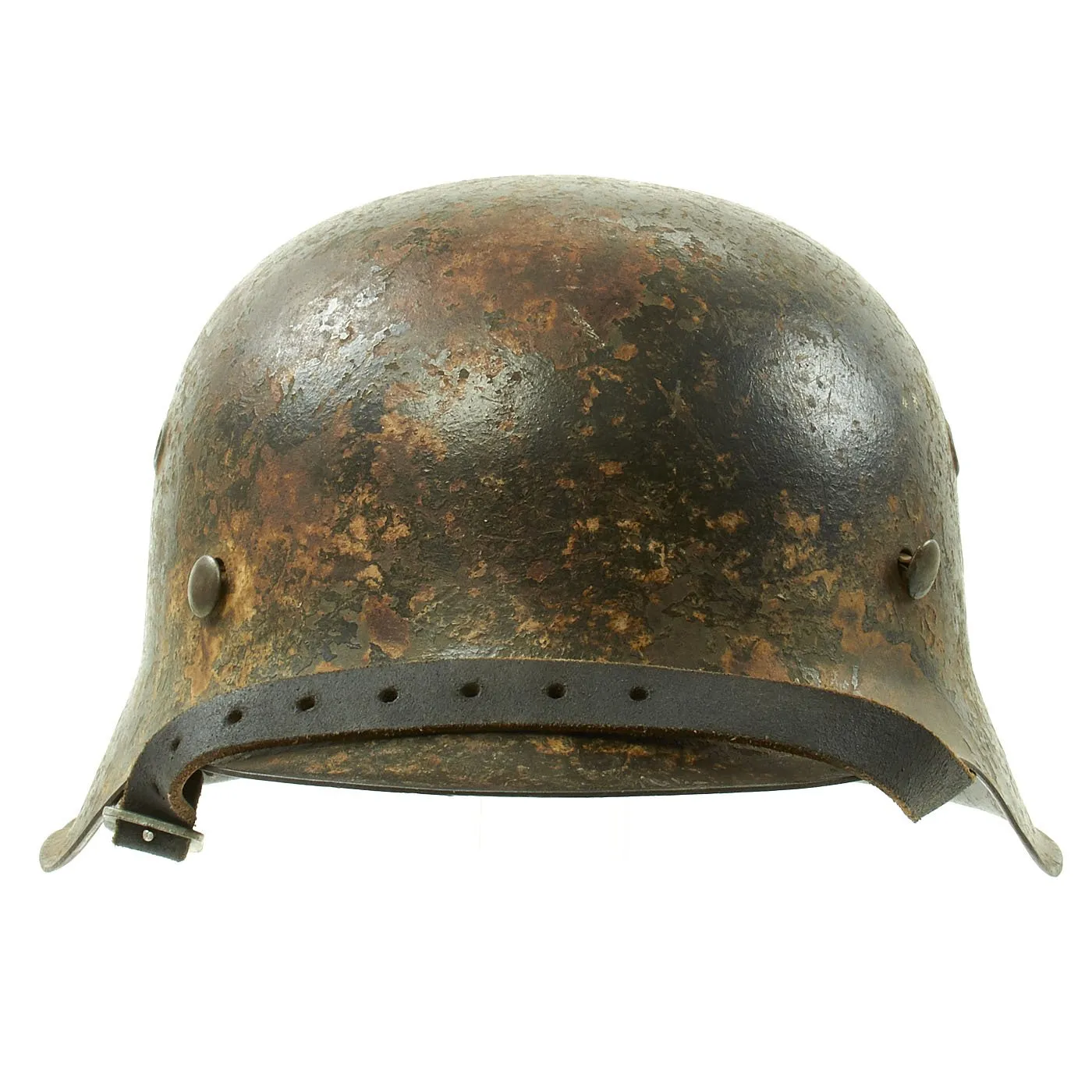 Original German WWII M42 Service Worn Single Decal Army Heer Helmet with 56cm Liner - ET64