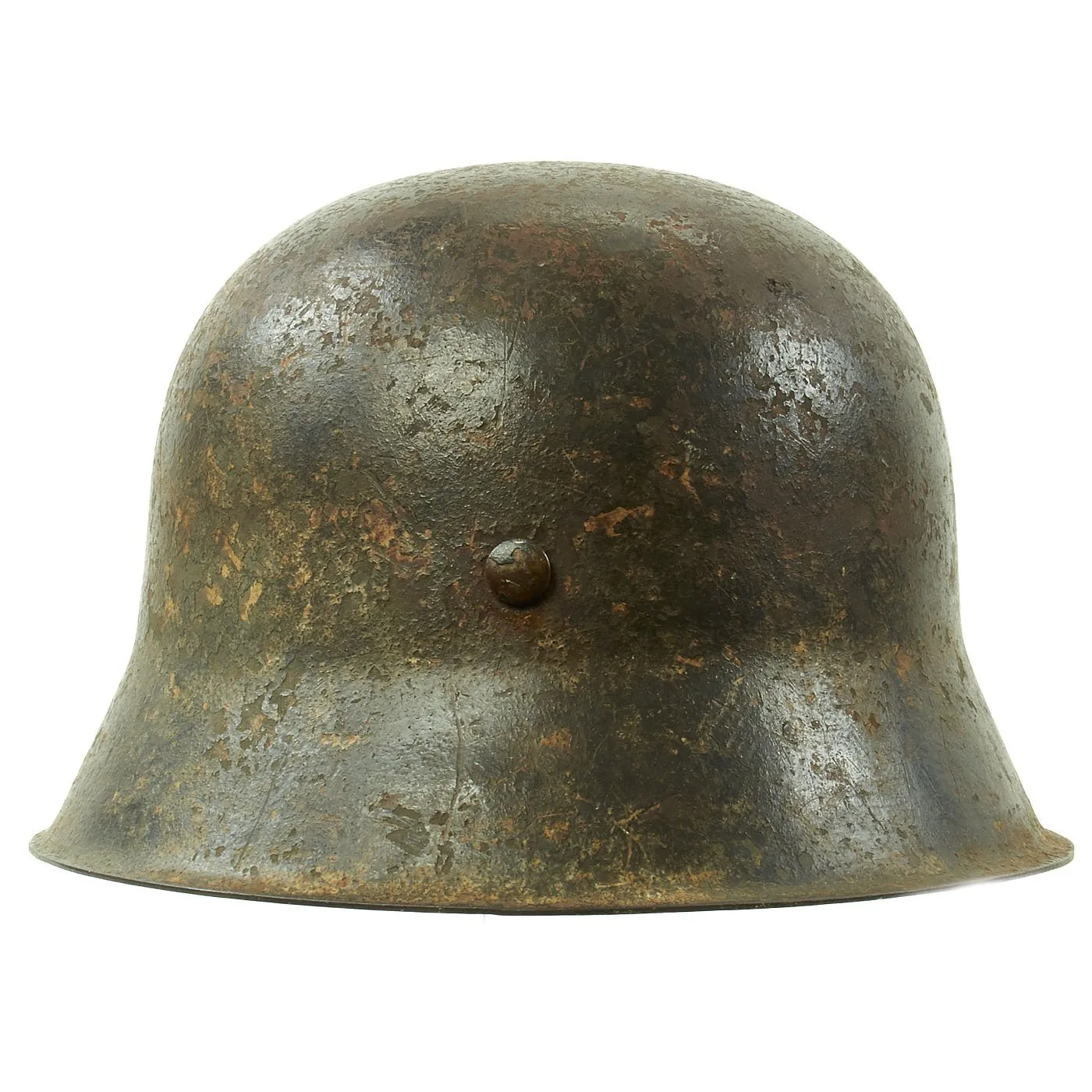 Original German WWII M42 Service Worn Single Decal Army Heer Helmet with 56cm Liner - ET64