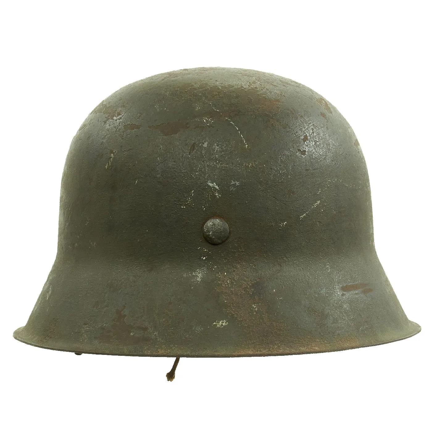 Original German WWII M42 Service Worn Single Decal Army Heer Helmet with 56cm Liner - hkp64