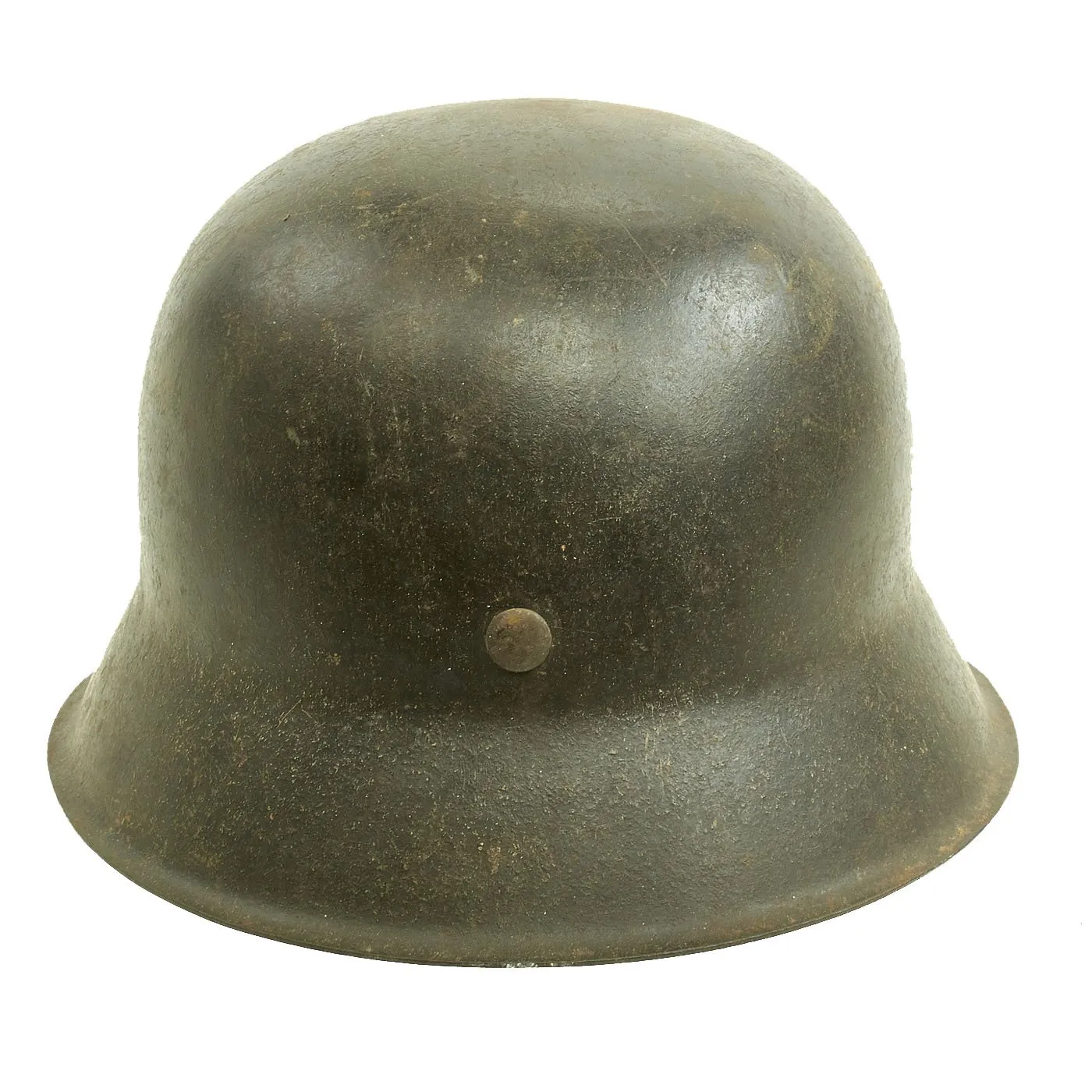 Original German WWII M42 Service Worn Single Decal Army Heer Helmet with Liner - hkp66