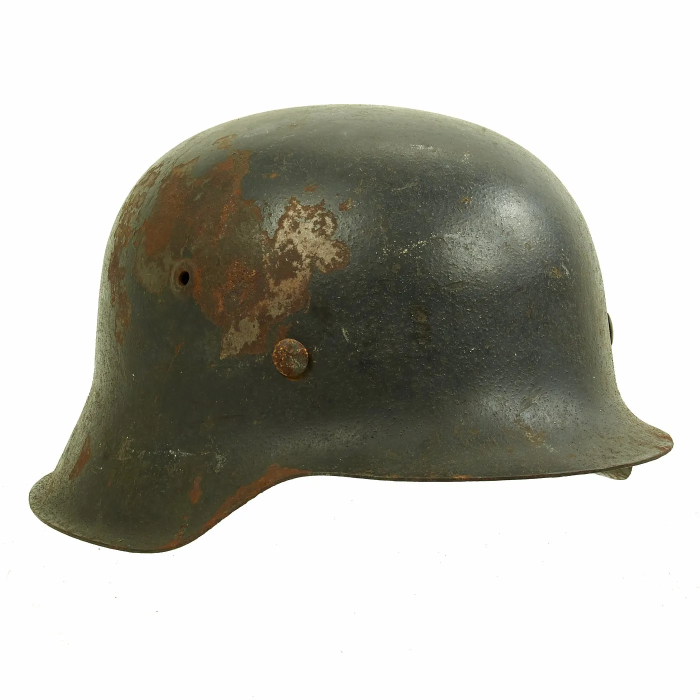 Original German WWII M42 Service Worn Single Decal Luftwaffe Helmet with Size 57 Liner - ET64