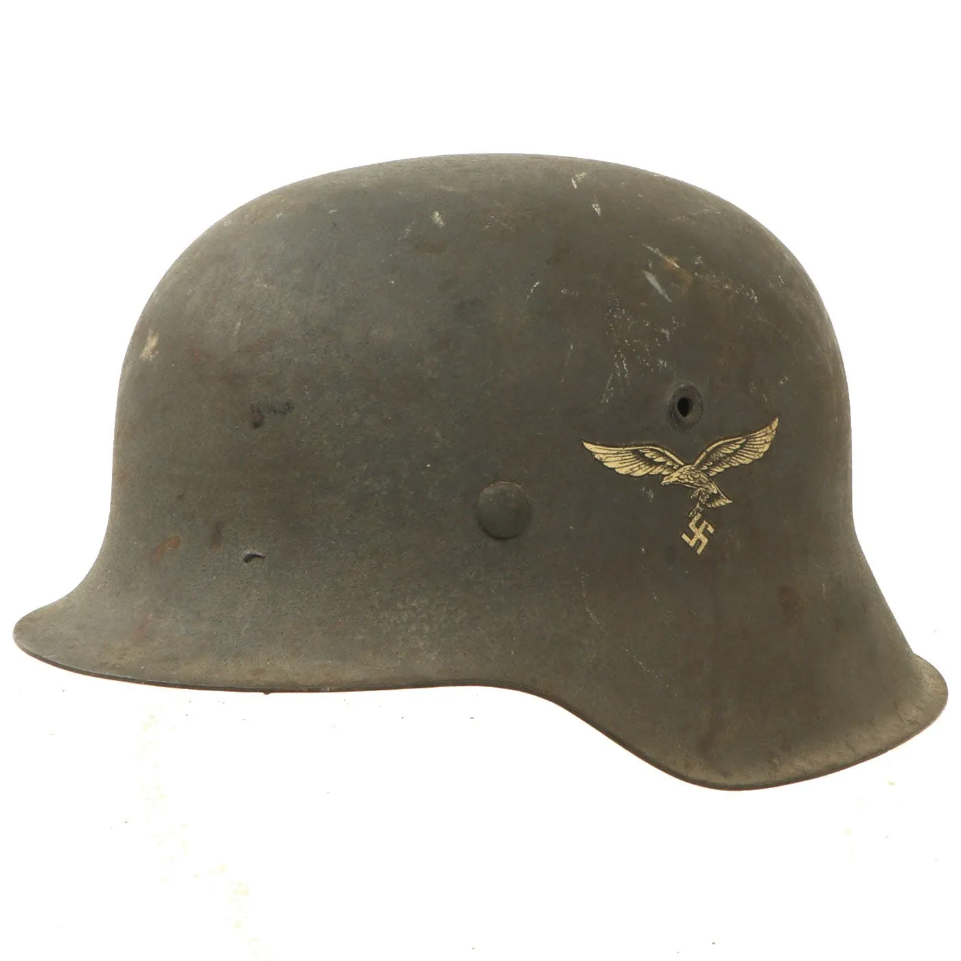 Original German WWII M42 Single Decal Luftwaffe Helmet with 59cm Liner - NS66