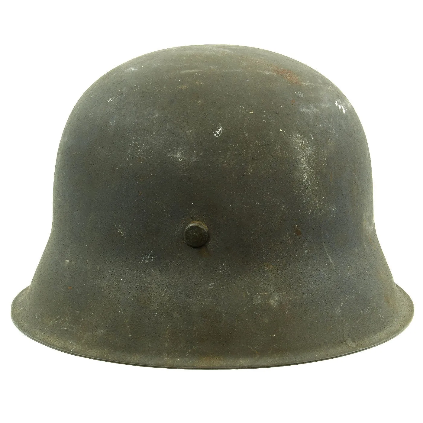 Original German WWII M42 Single Decal Luftwaffe Helmet with Textured Paint, Dome Stamp, and 59cm Liner - NS66