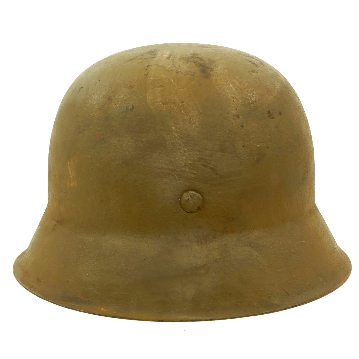 Original German WWII M42 Textured Sand Camouflage Helmet with 58cm Liner & Chinstrap - stamped ckl66