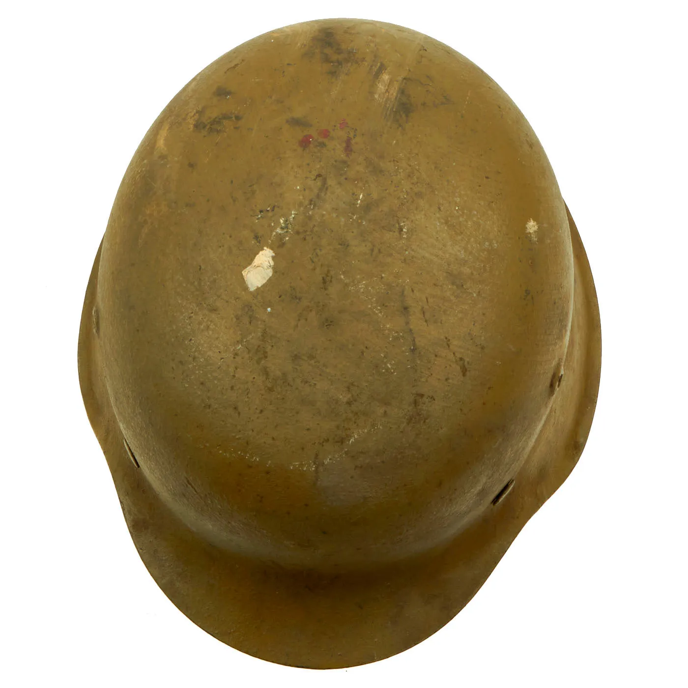 Original German WWII M42 Textured Sand Camouflage Helmet with 58cm Liner & Chinstrap - stamped ckl66