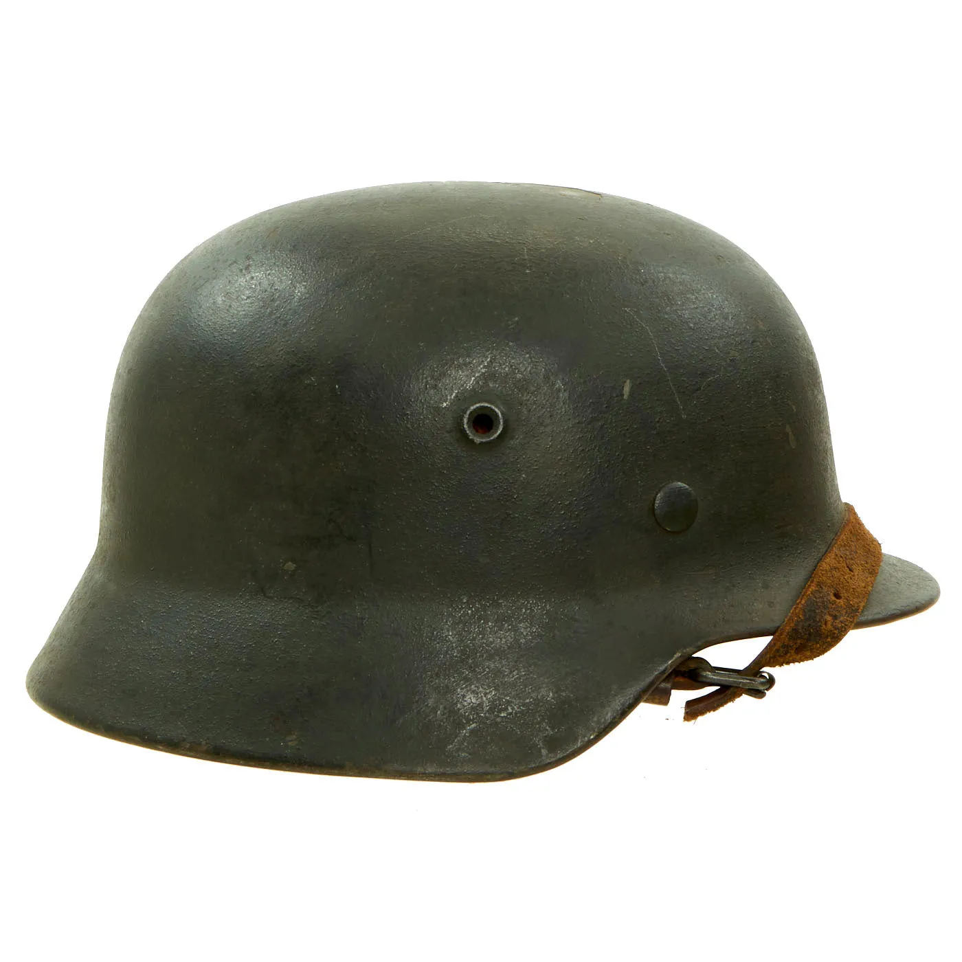 Original German WWII Named Army Heer M40 Single Decal Steel Helmet with 58cm Liner & Chinstrap - ET66