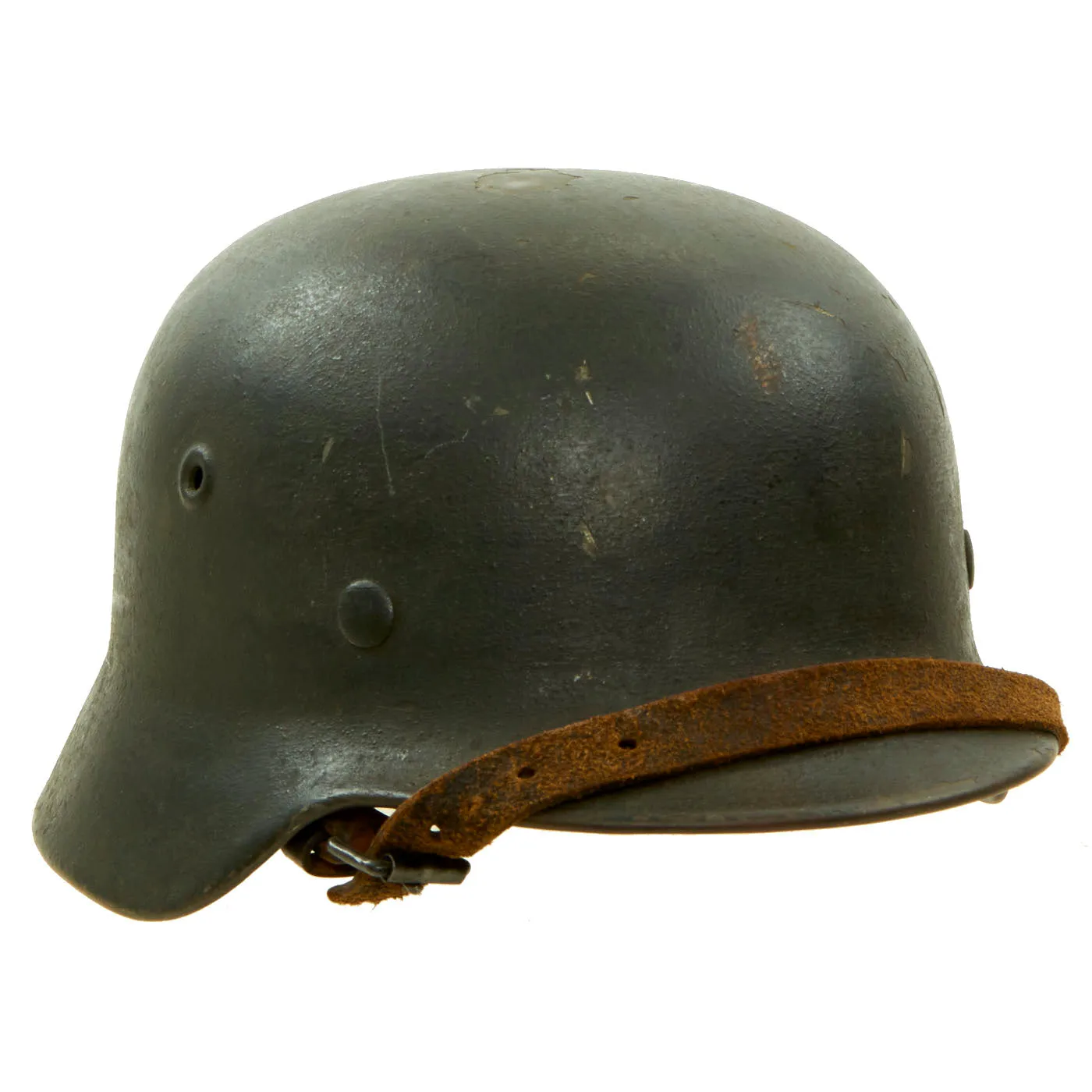 Original German WWII Named Army Heer M40 Single Decal Steel Helmet with 58cm Liner & Chinstrap - ET66