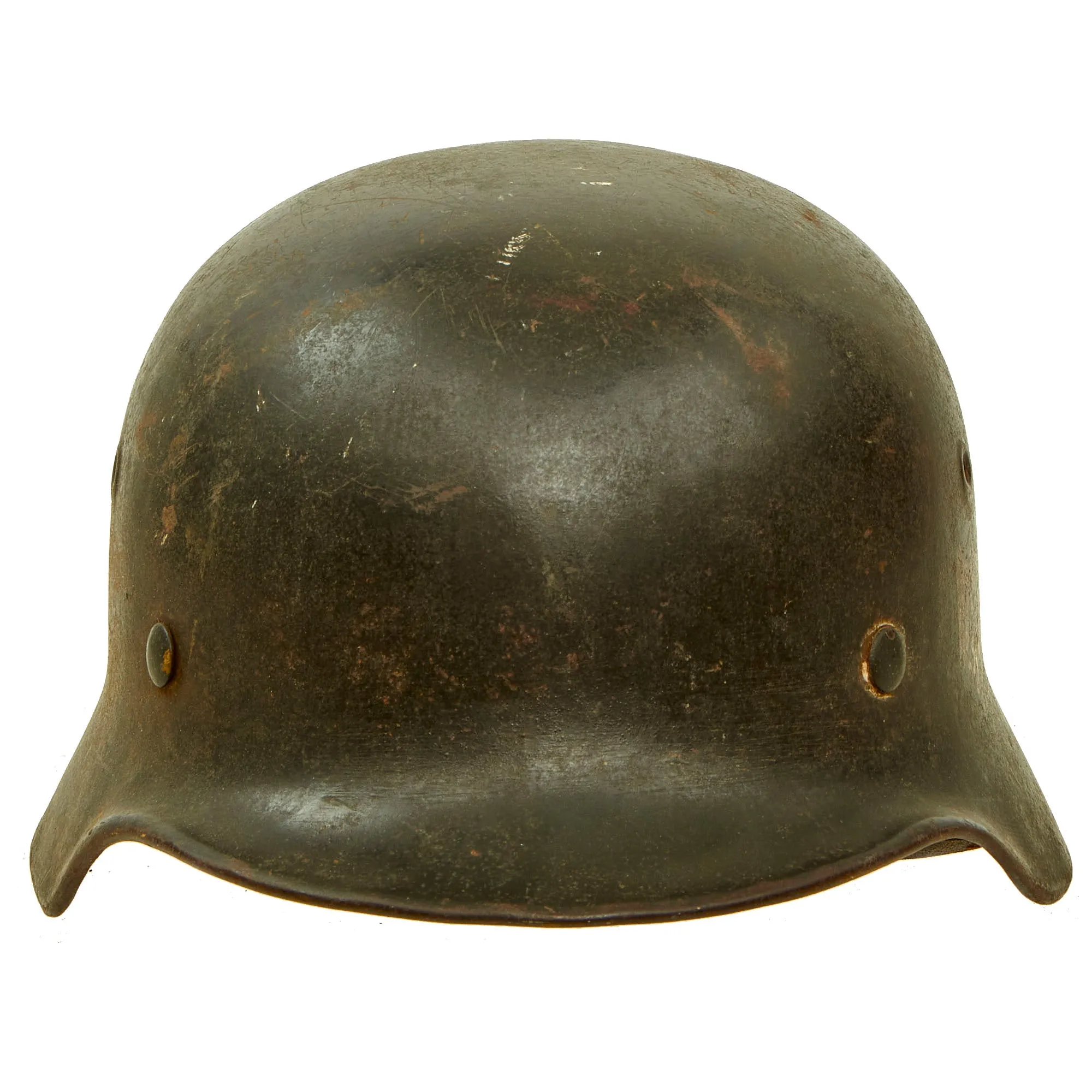 Original German WWII Named M40 Single Decal Army Heer Helmet with 56cm Liner & Broken Chinstrap - EF64