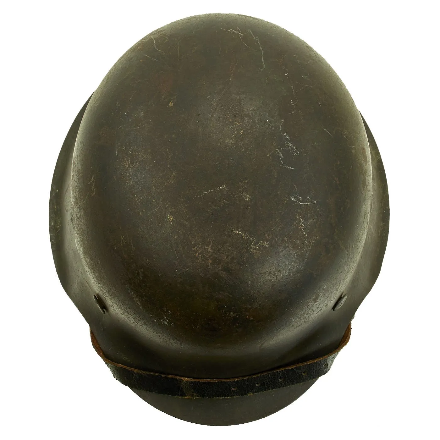 Original German WWII Named M42 Single Decal SS Helmet by Eisenhüttenwerke AG with Liner & Chinstrap - 64cm Shell