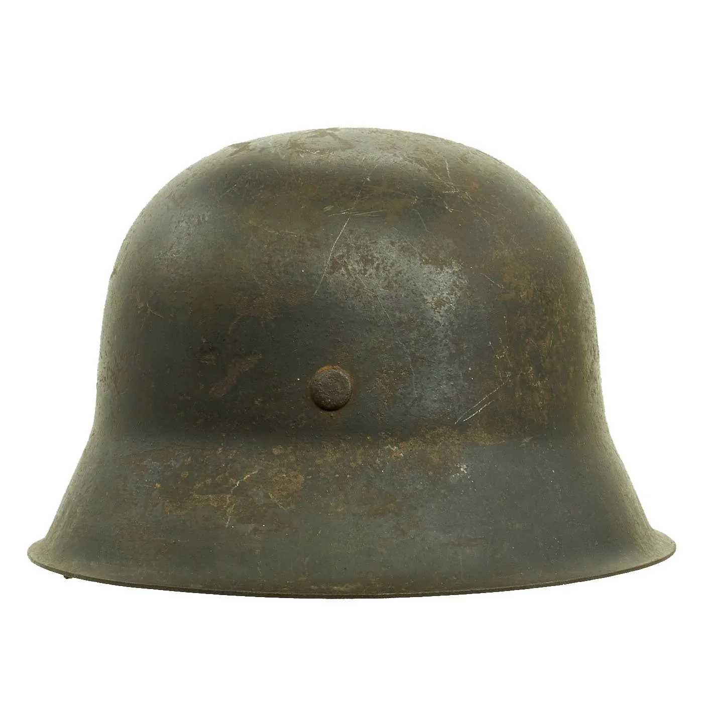 Original German WWII Named M42 Single Decal SS Helmet by Eisenhüttenwerke AG with Liner & Chinstrap - 64cm Shell