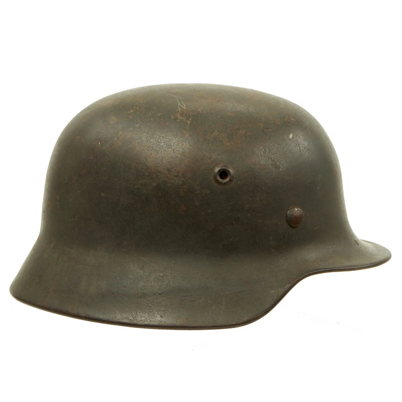 Original German WWII Service Used M40 Single Decal Army Heer Helmet with 57cm Liner - ET64