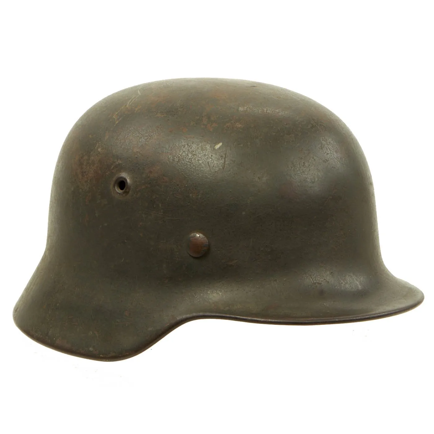 Original German WWII Service Used M40 Single Decal Army Heer Helmet with 57cm Liner - ET64