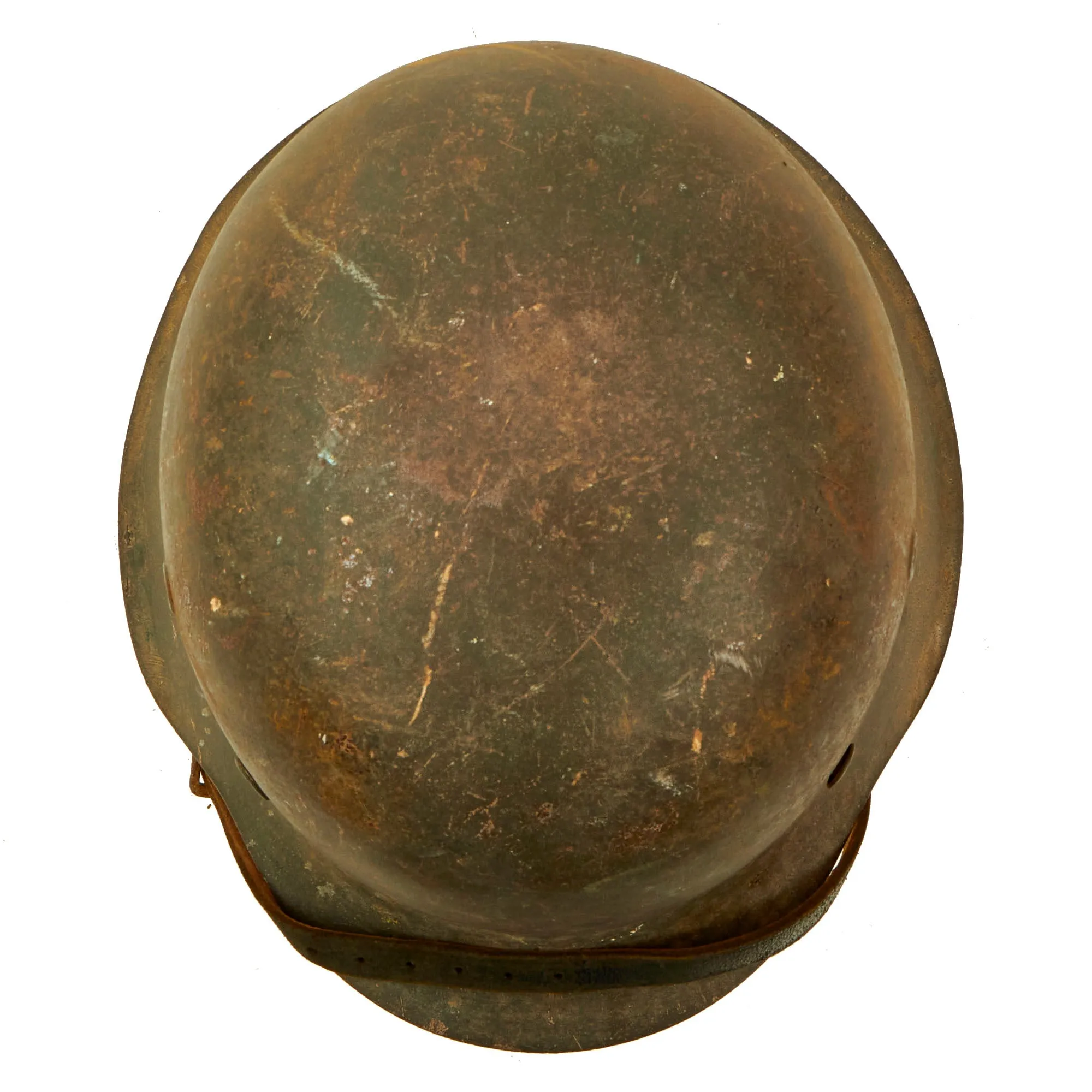 Original German WWII Untouched USGI Bring Back M42 Army Heer Helmet with Liner & Chinstrap - stamped NS64