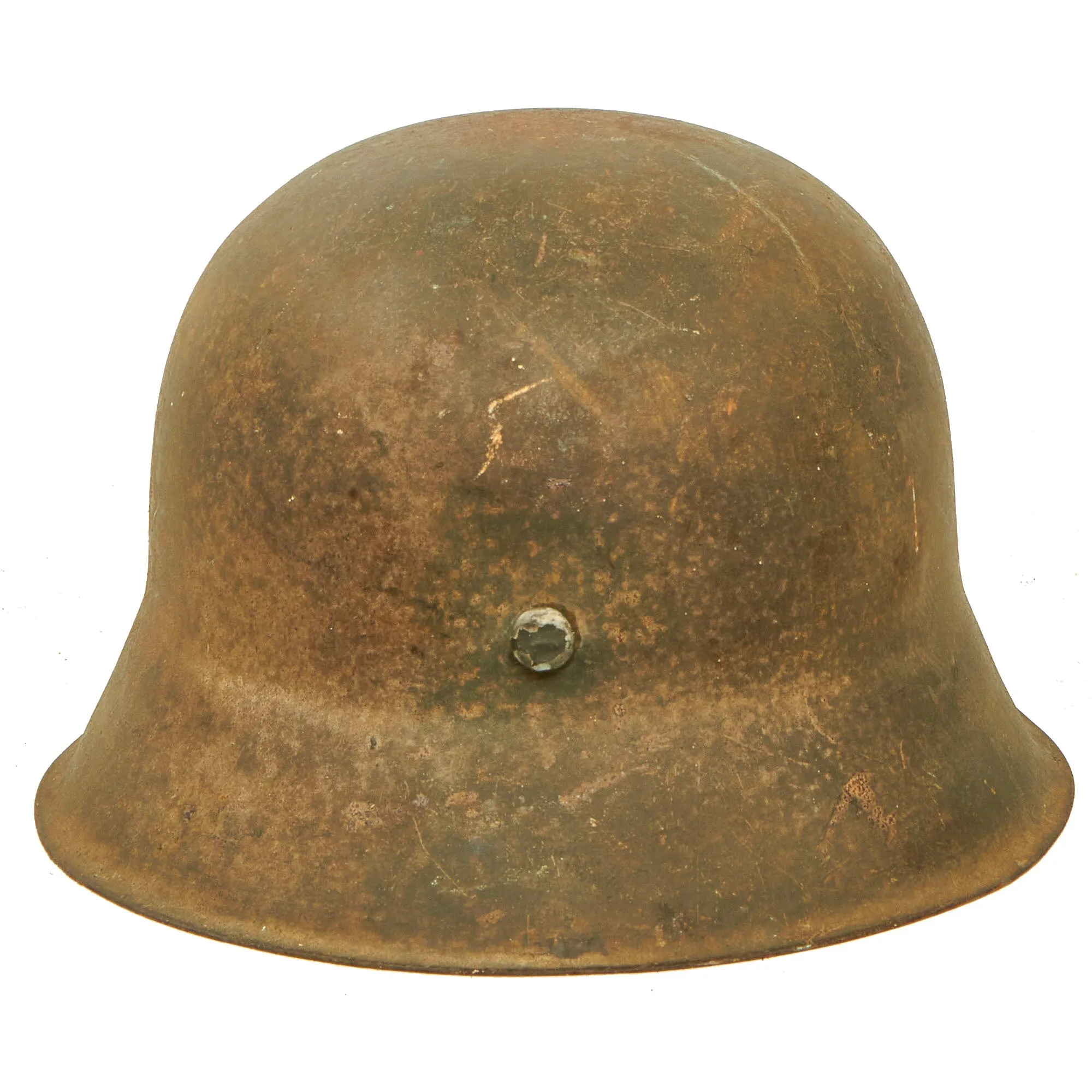 Original German WWII Untouched USGI Bring Back M42 Army Heer Helmet with Liner & Chinstrap - stamped NS64