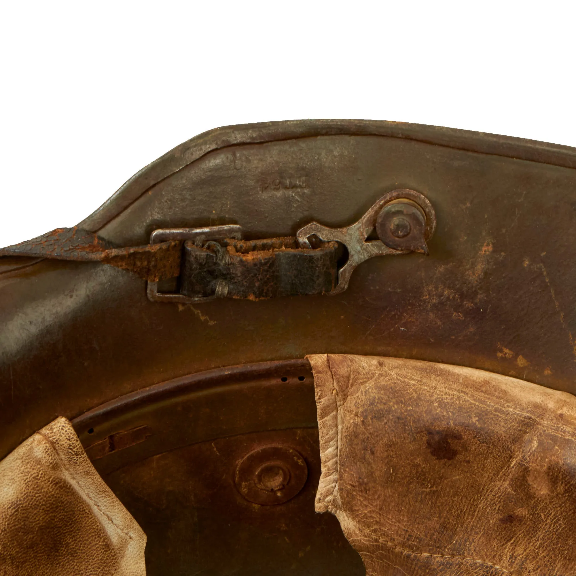 Original Imperial German WWI Complete M1916 Stahlhelm with M17 Liner & Chinstrap - Stamped ET64