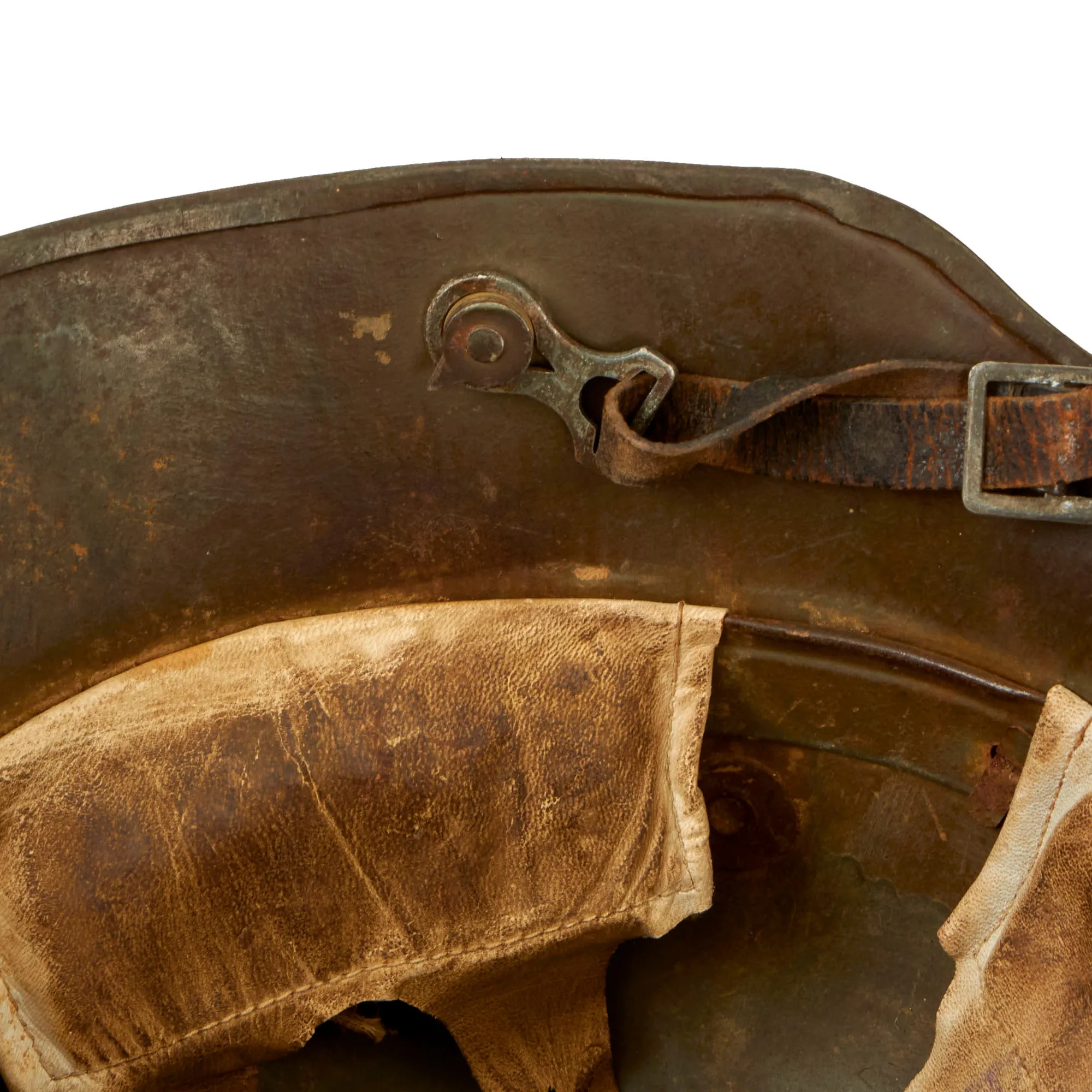 Original Imperial German WWI Complete M1916 Stahlhelm with M17 Liner & Chinstrap - Stamped ET64