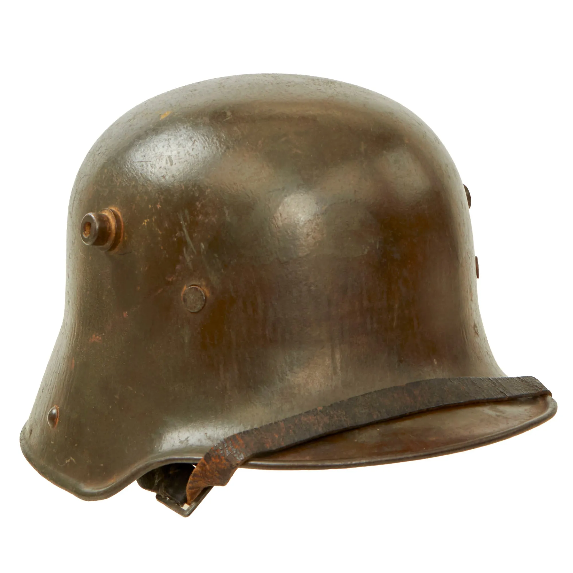 Original Imperial German WWI Complete M1916 Stahlhelm with M17 Liner & Chinstrap - Stamped ET64